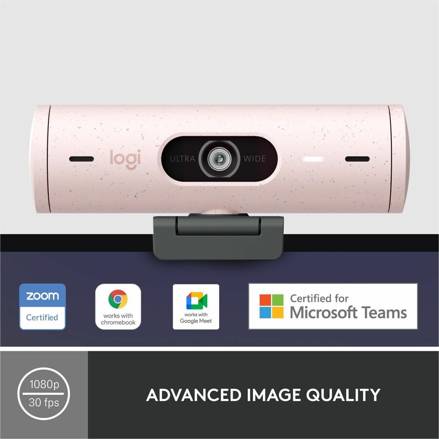 Cámara web Logitech BRIO 500 - 4 megapíxeles - 60 fps - Rosa - USB tipo C Cámara web Logitech BRIO 500 - 4 megapíxeles - 60 fps - Rosa - USB tipo C